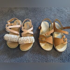 Cat & Jack Pink and Brown Kids Sandals